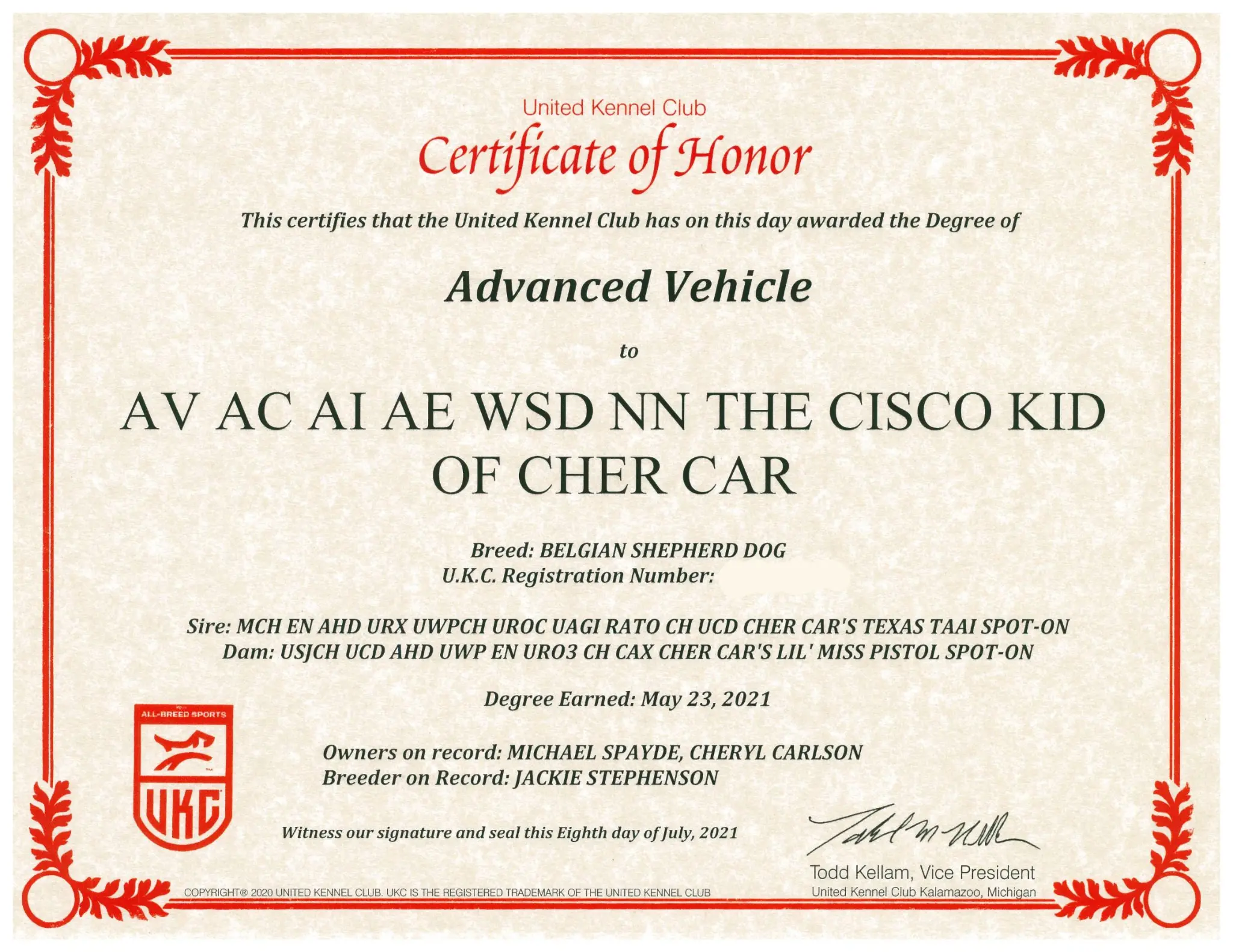 Advanced Vehicle (AV)